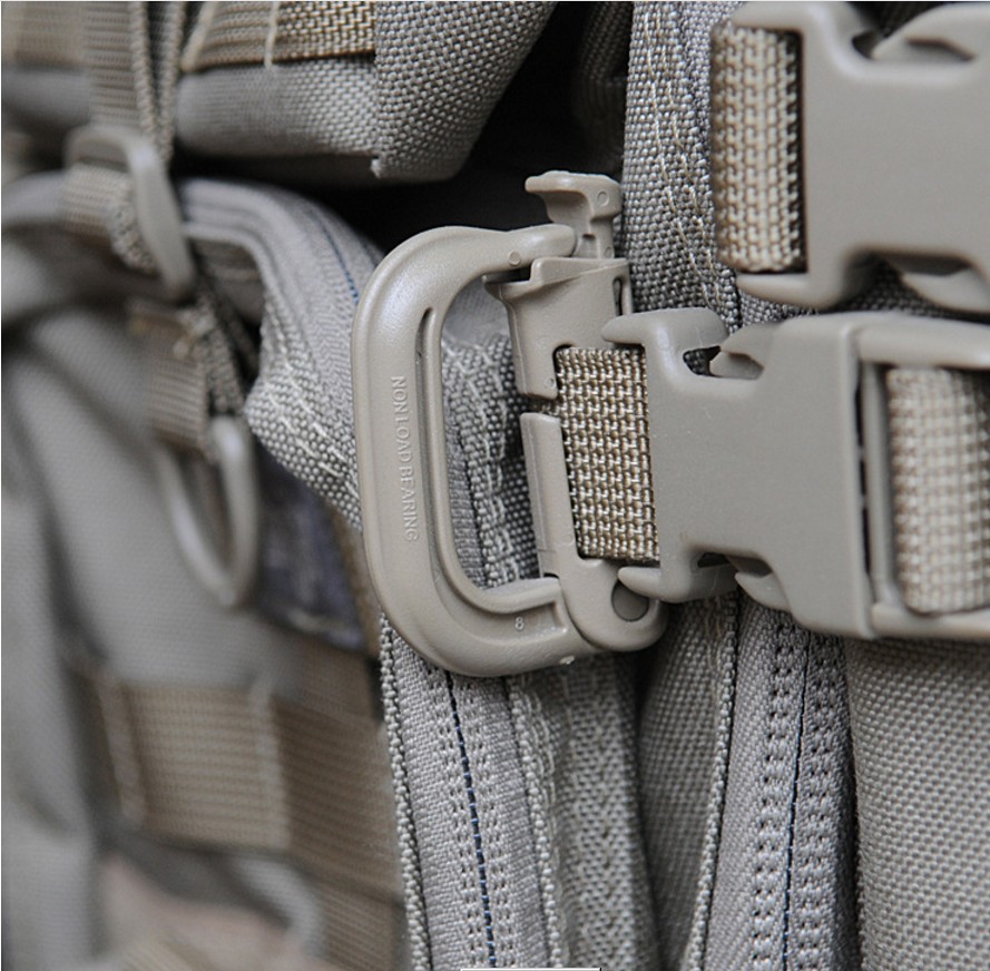 厂家直销 d型环挂扣 登山扣 钥匙扣装备 itw扣具 背包挂扣