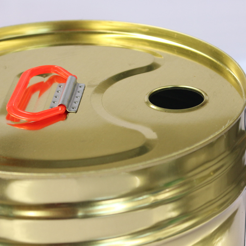 马口铁涂料金色缩口圆桶18l厂家专业定制各类化工金属金