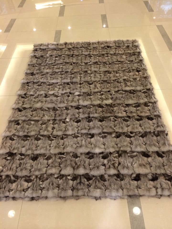 定制样板房狐狸毛客厅地毯床毯瑜伽垫飘窗真皮真毛皮草厂家直销