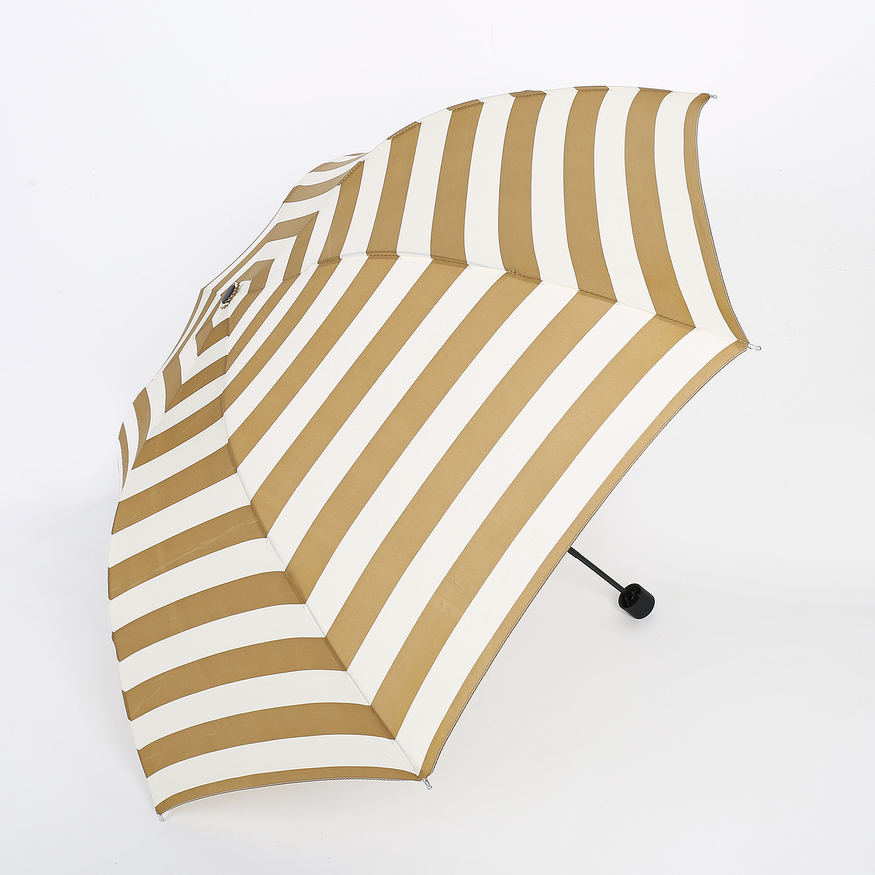 韩国创意三折晴雨伞太阳伞女防晒防紫外线遮阳伞条纹伞雨伞折叠