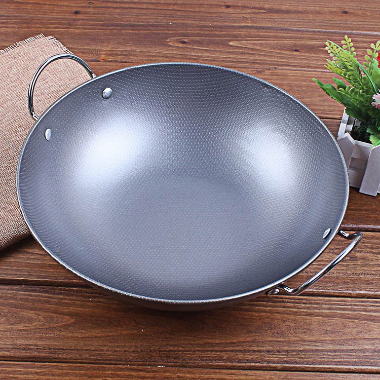 精品厨具铸铁双耳炒锅 30#双耳炖锅 厨房专用炒菜锅 厨房用品批发