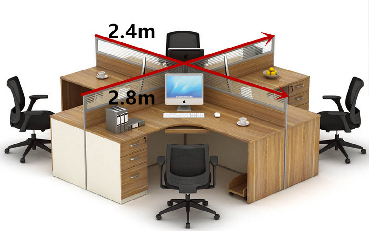 现货办公家具员工桌简约组合屏风职员办公桌 厂家批发4人办公桌椅