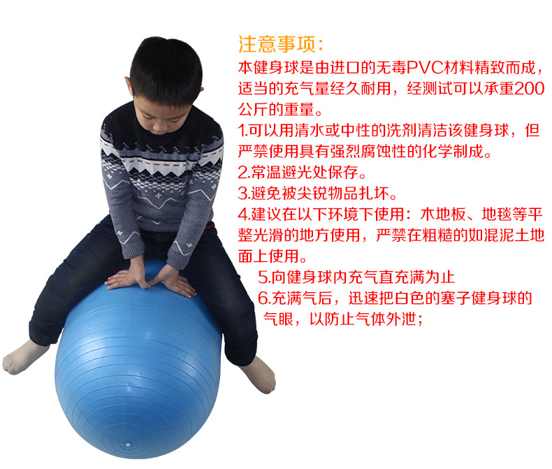 幼儿园pvc瑜伽球充气花生形瑜伽健身球加厚瑜伽球 感统教具