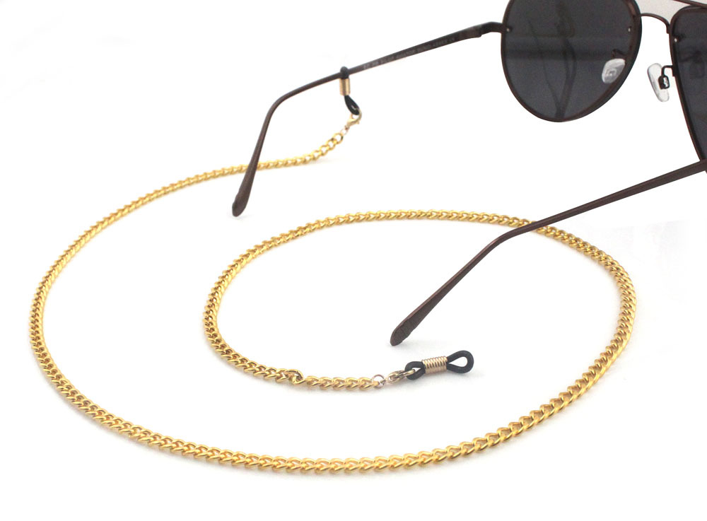 新款金色防滑眼镜链 坚固牢靠男式太阳镜挂绳挂链 价格合理