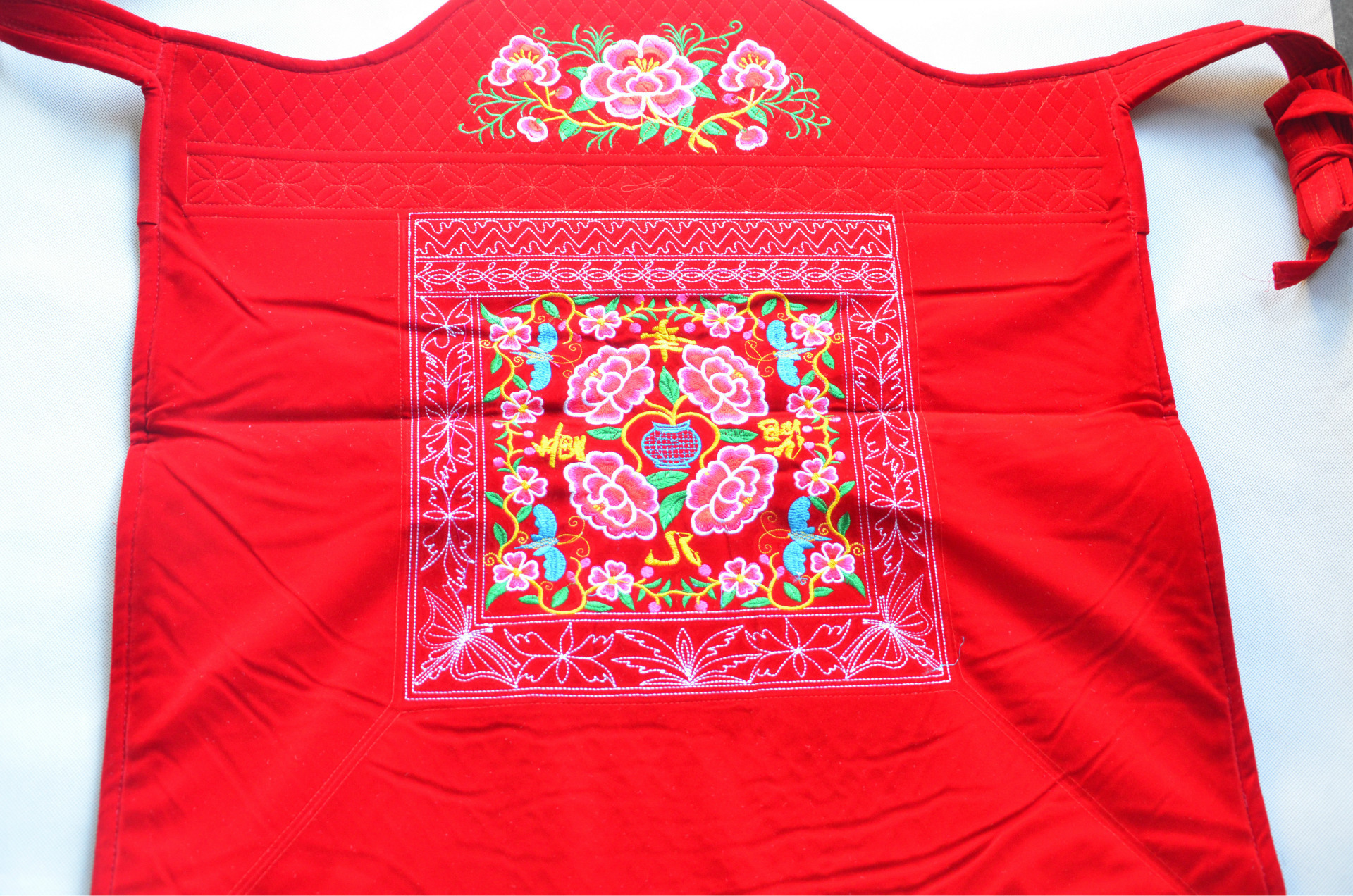 云南民族绣花背带 亮片双面绣花背带 双肩背带绣花婴儿绣花背篼