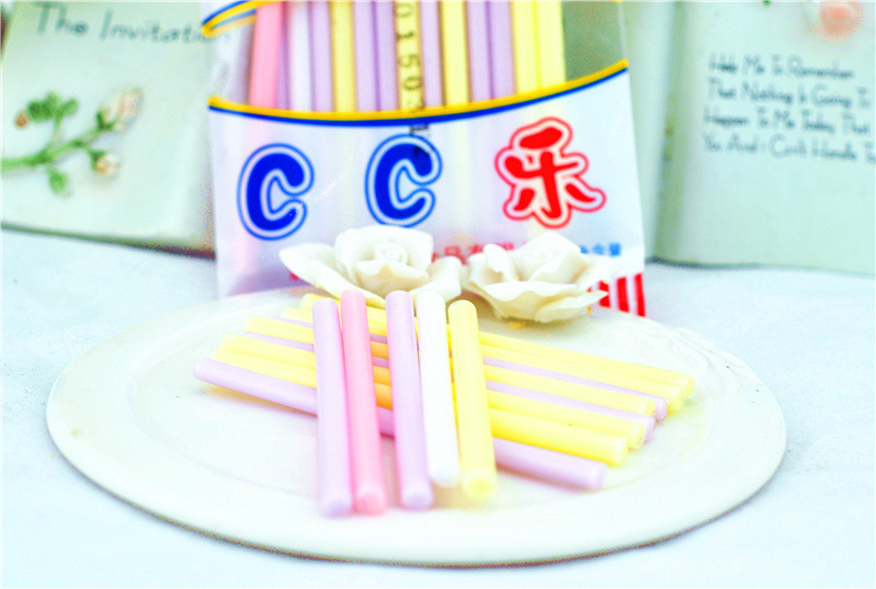 韩星cc乐吸管糖果16g*50包整盒包邮韩国cc棒零食儿时怀旧经典零食
