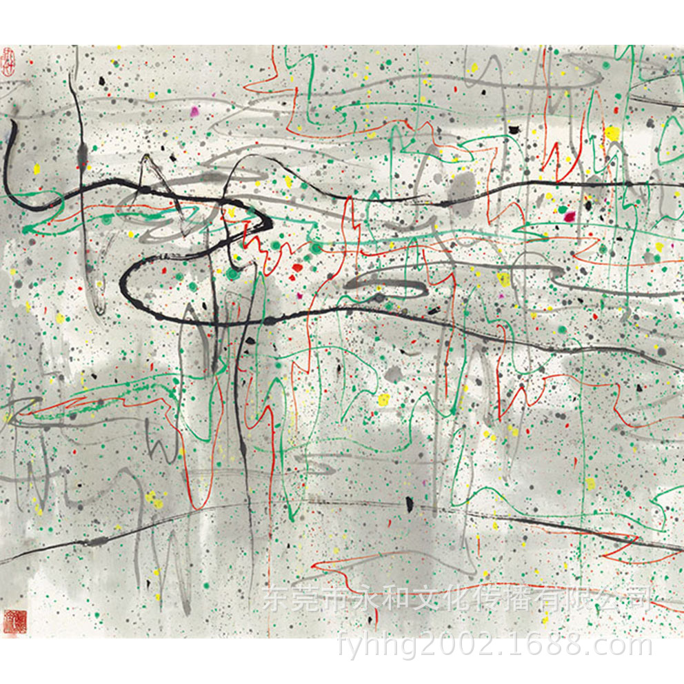 【中外经典名画-高端装饰文教礼品】吴冠中 春如线70x140cm