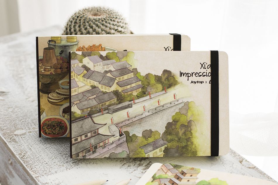 joytop悦木 西安印象精装本a5 复古文化笔记本 本子 创意笔记本采购