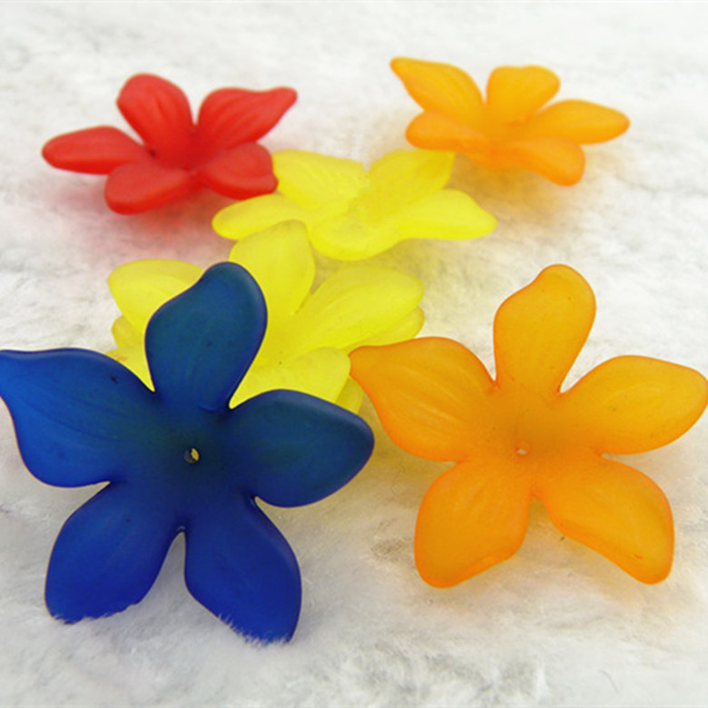 c47 中孔五瓣花磨砂 发财树串珠材料配件 手工串珠批发