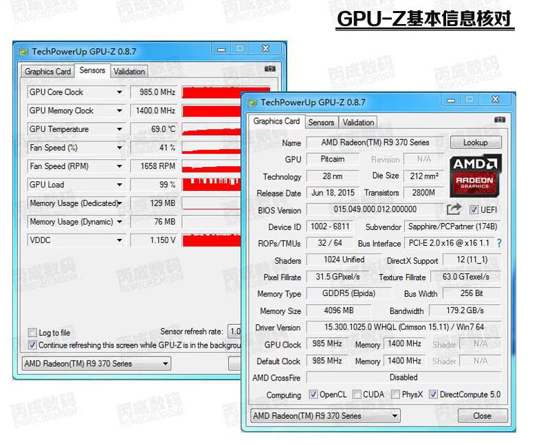 蓝宝石 r9 370 1024sp 4g 超白金oc 游戏显卡 秒gtx950 非370x