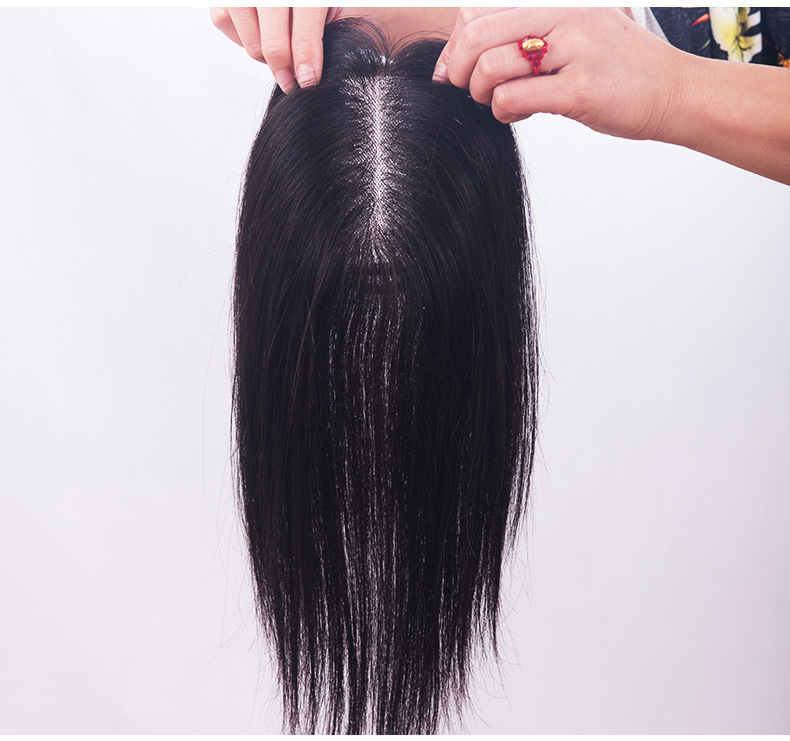 【豫秀】全手织递针遮白发块100%真人假发0711 递针发块 假发