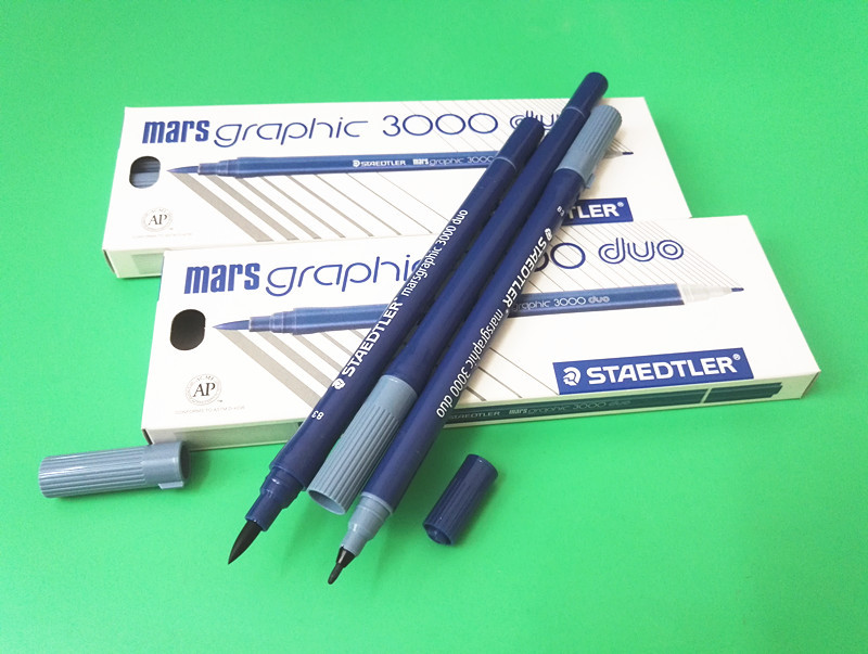 staedtler3000duo牛仔服装面料补色笔修色笔划纱走纱笔化妆笔