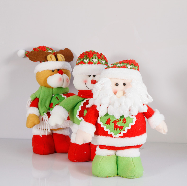 品可伸缩娃娃挂摆件老人雪人鹿公仔玩具偶48cm50cm高档款】价格,批发