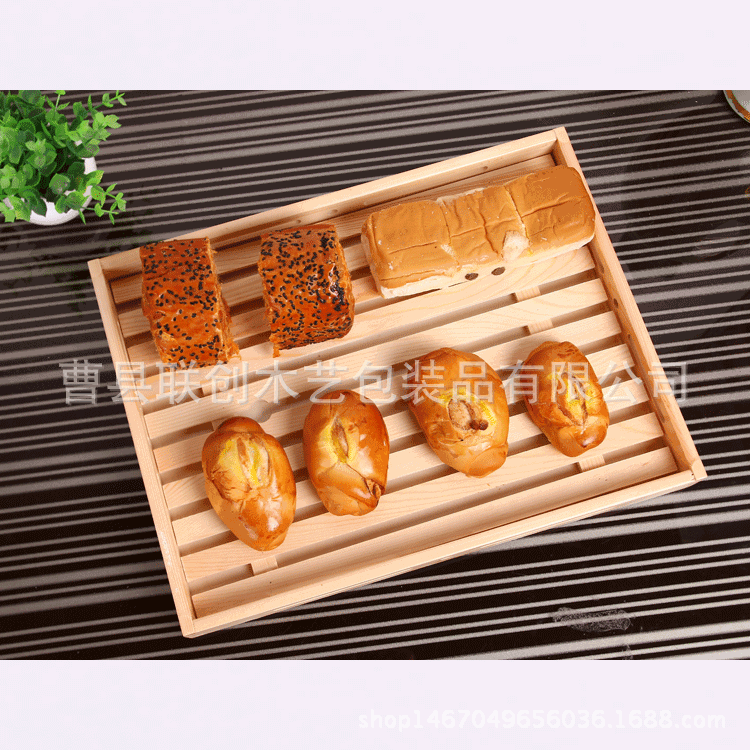 Fruit Snack Tray Baking House Tools Wooden Tray Bread Wooden Display Tray