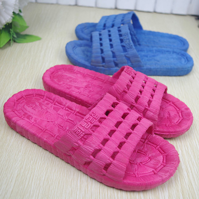 工厂批发夏季2元塑料拖鞋男女士家居家浴室凉拖镂空防滑拖鞋