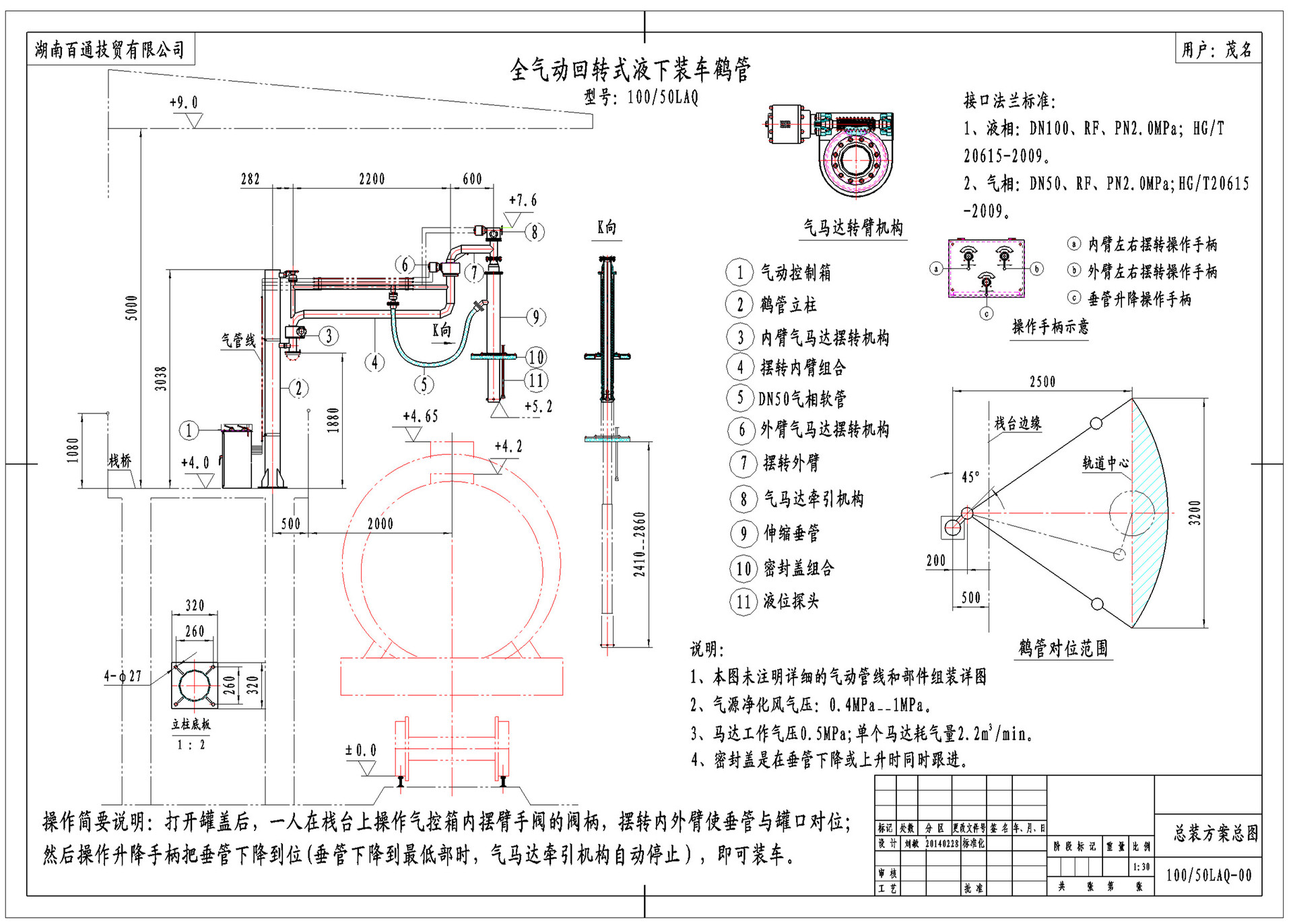 鹤管,自动鹤管,气动鹤管,火车鹤管,气动火车装卸鹤管