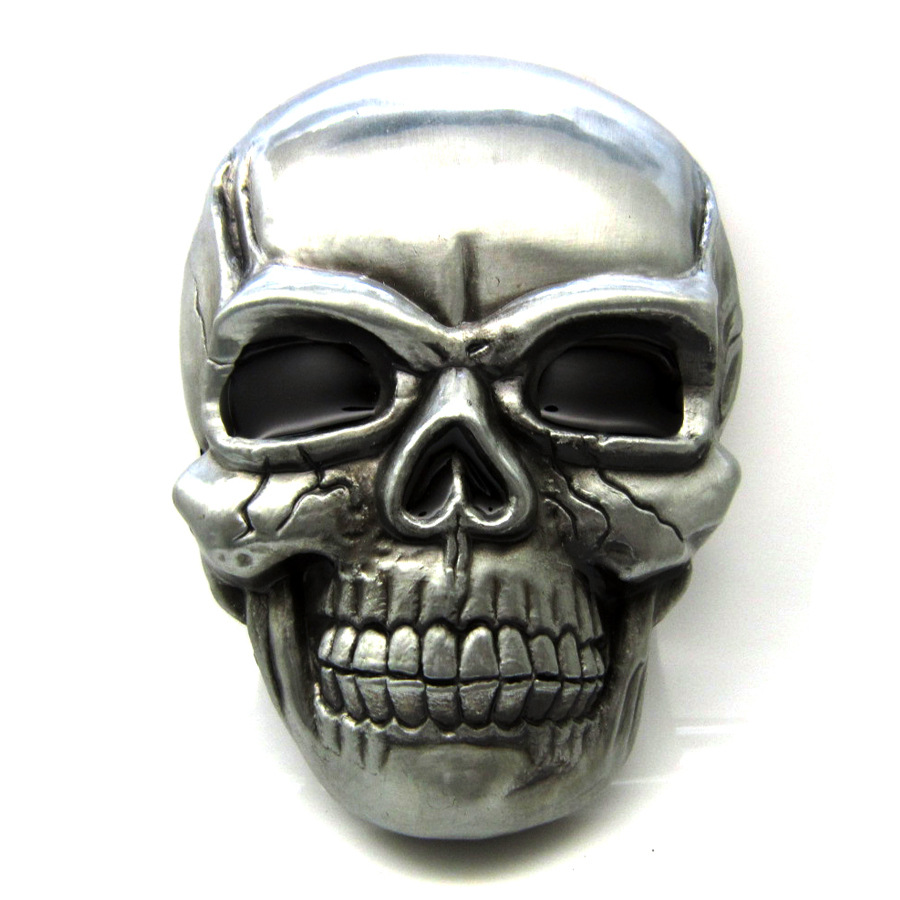 3d立体时尚大骷髅头皮带扣 美剧鬼头腰带扣