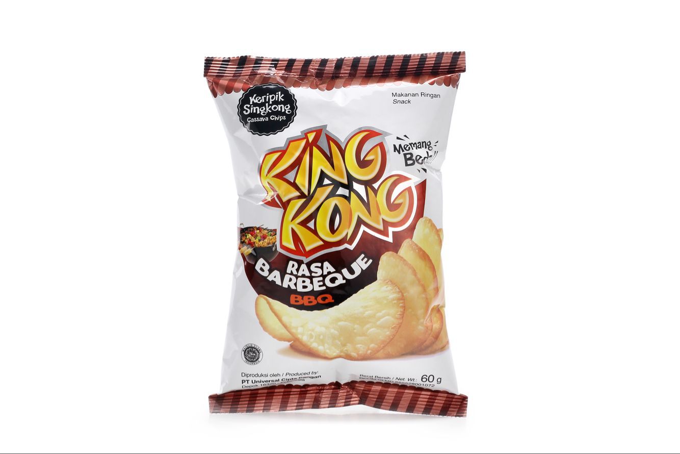 新品 印度尼西亚进口 金刚烧烤味木薯片60g 休闲食品 香脆美味