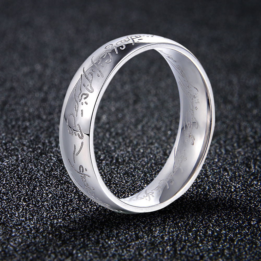 指环王戒指_指环王电影戒指 至尊魔戒 潮男时尚饰品 钛钢 - 阿里巴巴