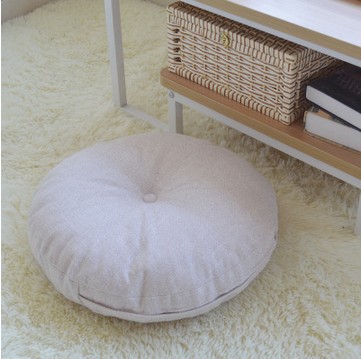 Linen Futon Seat Cushions Thick round Large Cloth Floor Meditation Japanese-Style Balcony Bay Window Tatami Cushion
