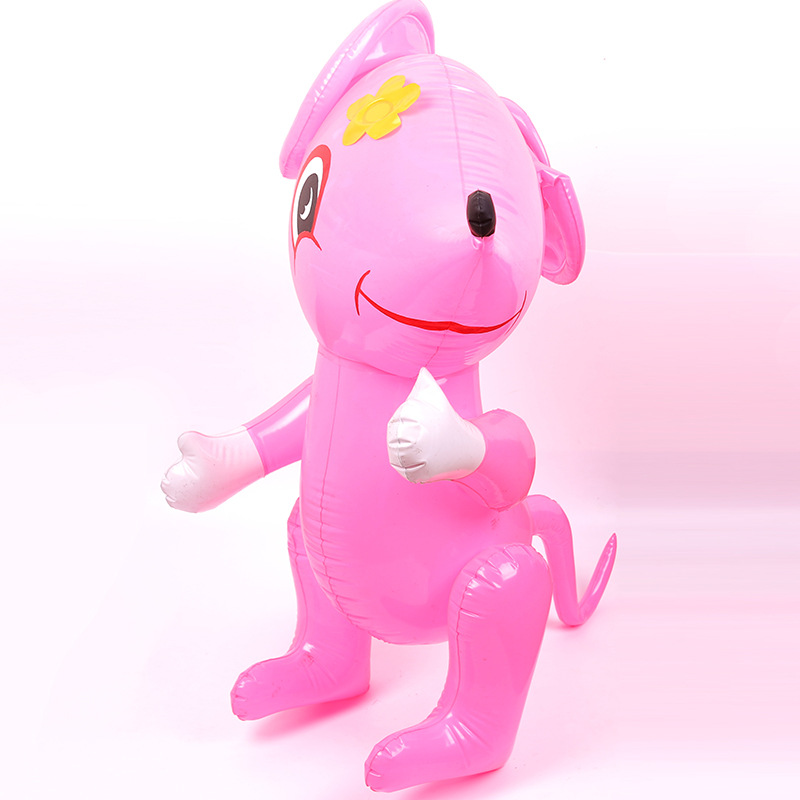 厂家儿童pvc充气玩具充气老鼠批发地摊货免邮拉车拉线动物批发