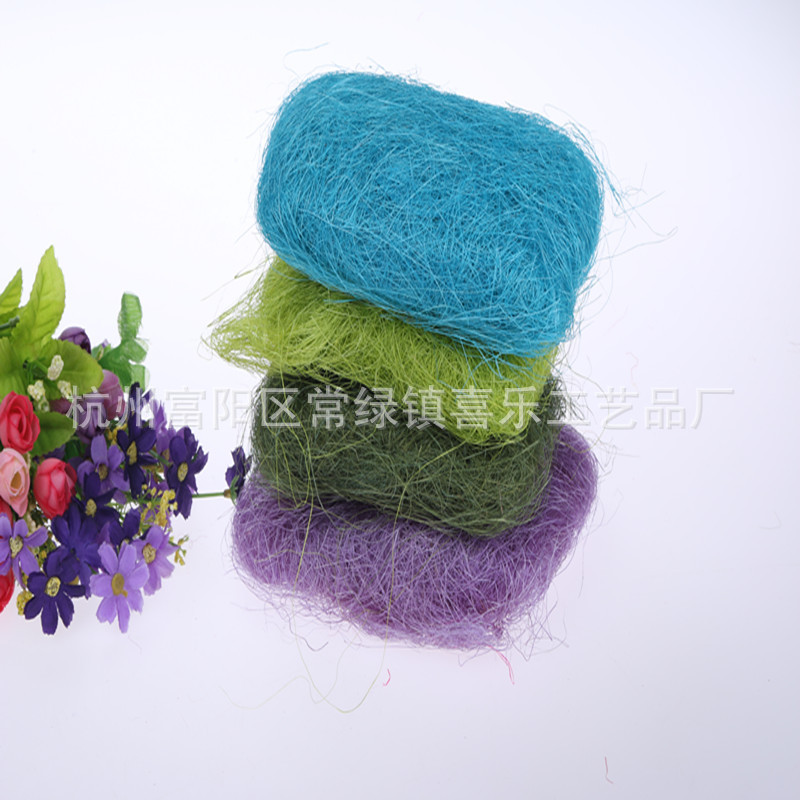 Colorful Sword Flax Silk Bird Nest Grass Gift 20G Crafts Filler Wedding Candies Box Filling Flax Silk