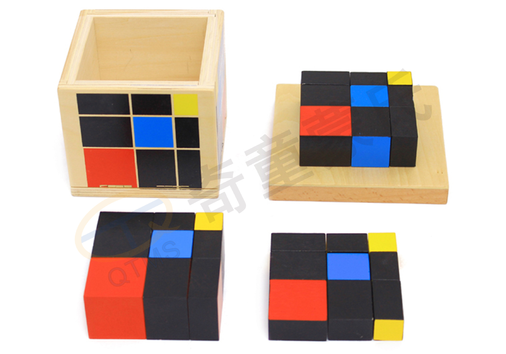 厂家直销 三项式 蒙台梭利感官教具婴幼儿童专业早教益智玩具