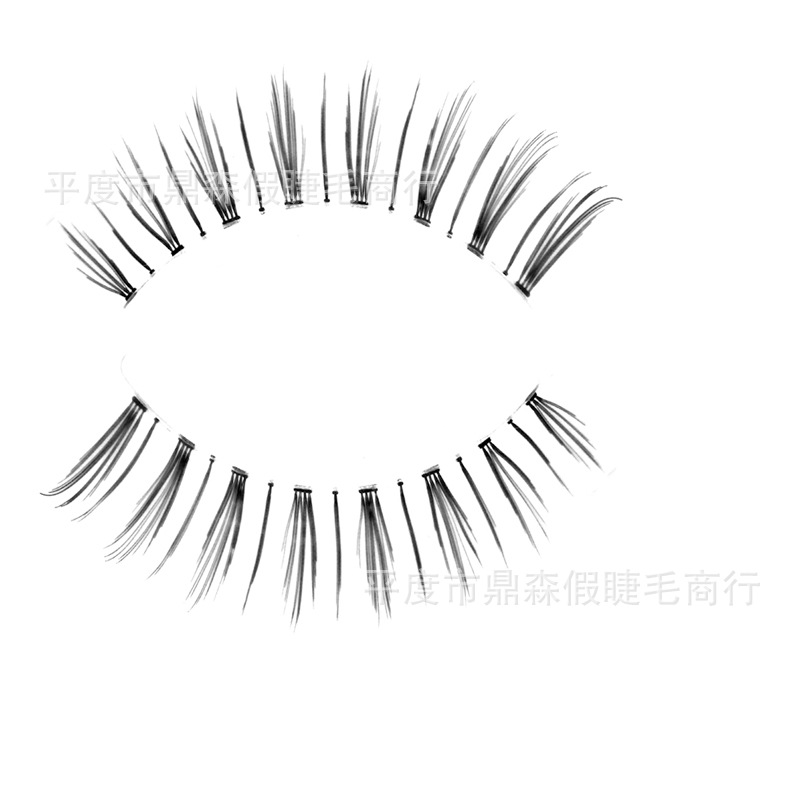 Dingsen False Eyelashes Manufacturers Produce High-End Handmade Sharpening Eyelash Three Pairs of Natural Cross Style