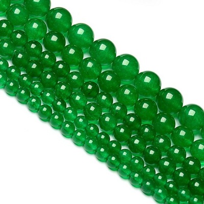 手工diy饰品配件绿石英岩玉绿色玉髓玉石散珠半成品串珠材料