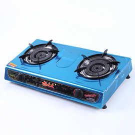 厂家批发 厨房电器不锈钢家用双155蜂窝头加厚电子煤气液化气灶