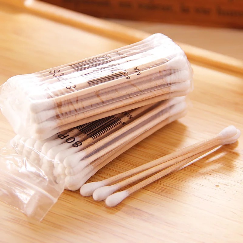 4袋木棉签 4包超值装一次性棉签木头棍无