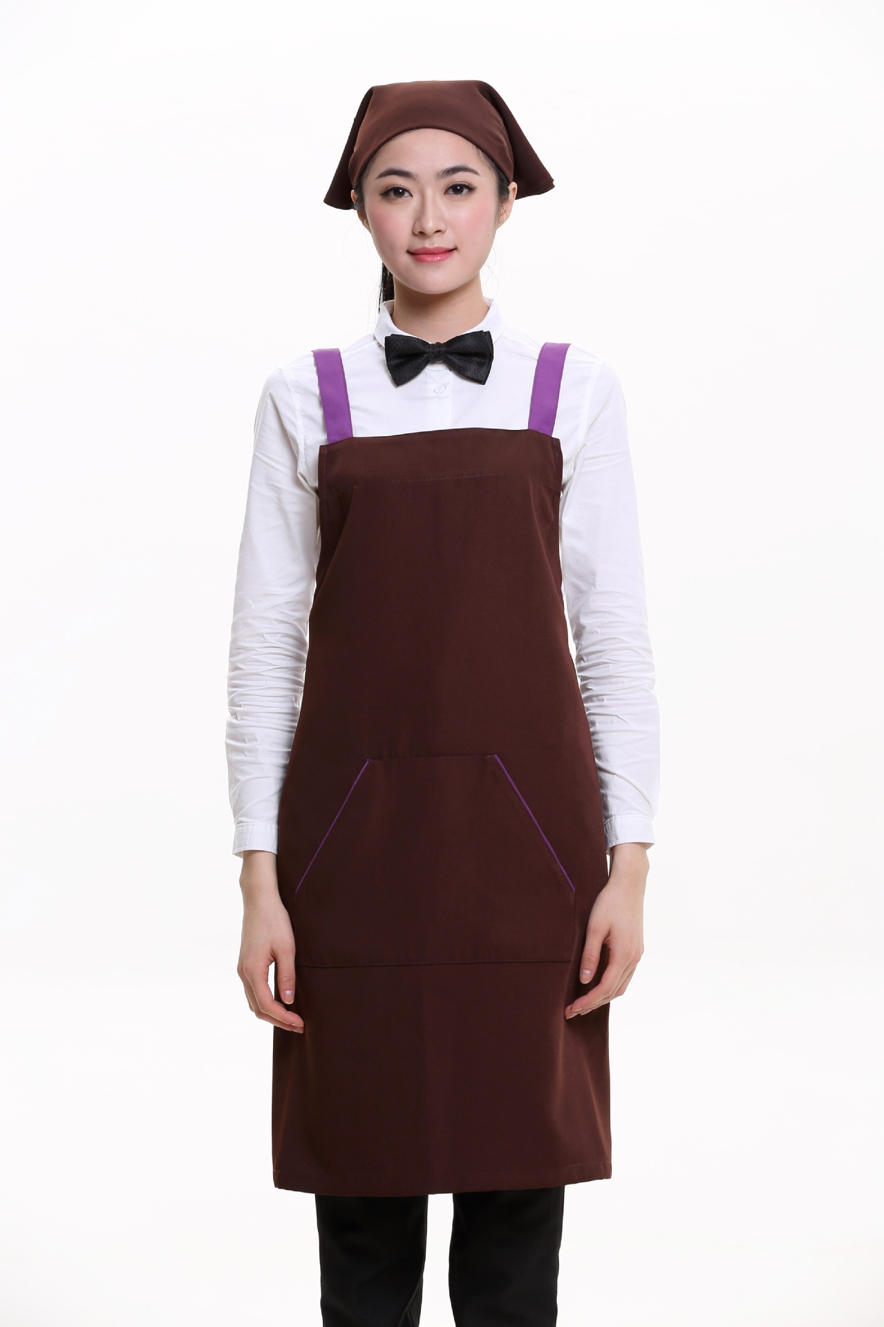 爱米葛立咖啡馆西餐厅服务员工作服家居厨房工作围裙印字绣logo