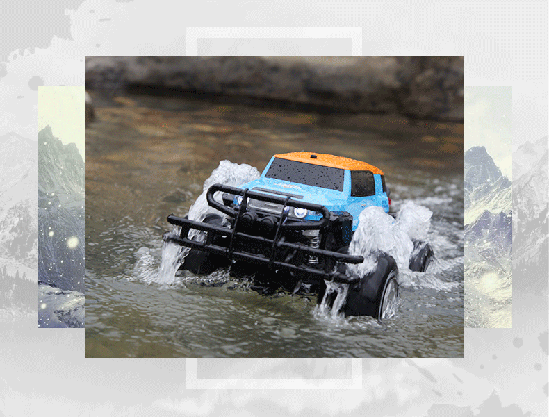 遥控越野车 水陆遥控玩具车 两栖遥控越野汽车四驱越野车男孩.
