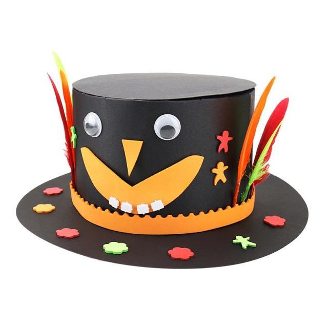 节日幼儿手工diy材料包幼儿园儿童手工卡通礼帽制作节感恩节礼物