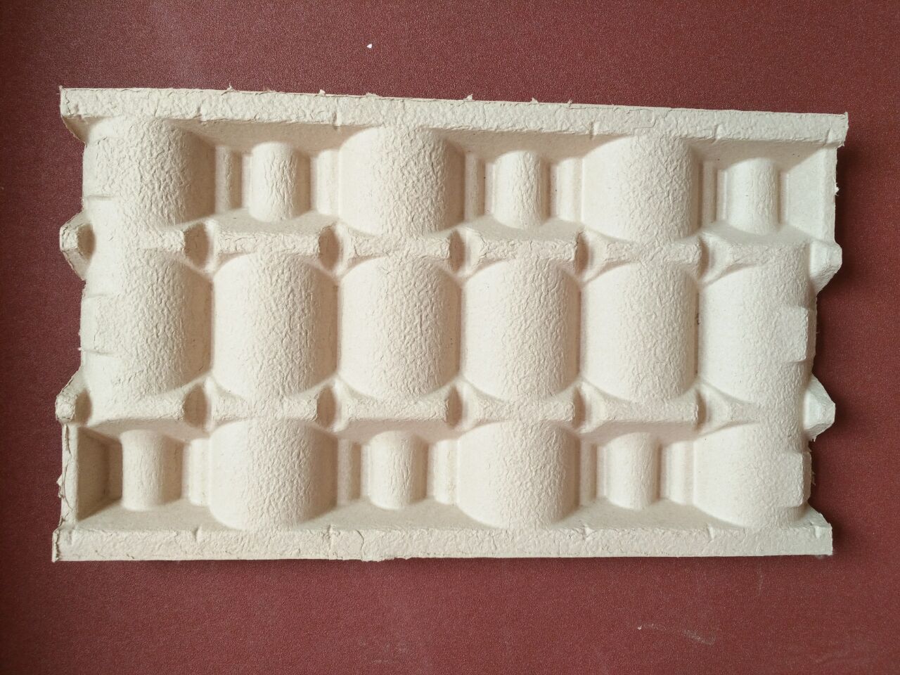 环保纸托纸浆模塑防潮防震缓冲性好定制型平铺六瓶装酒托