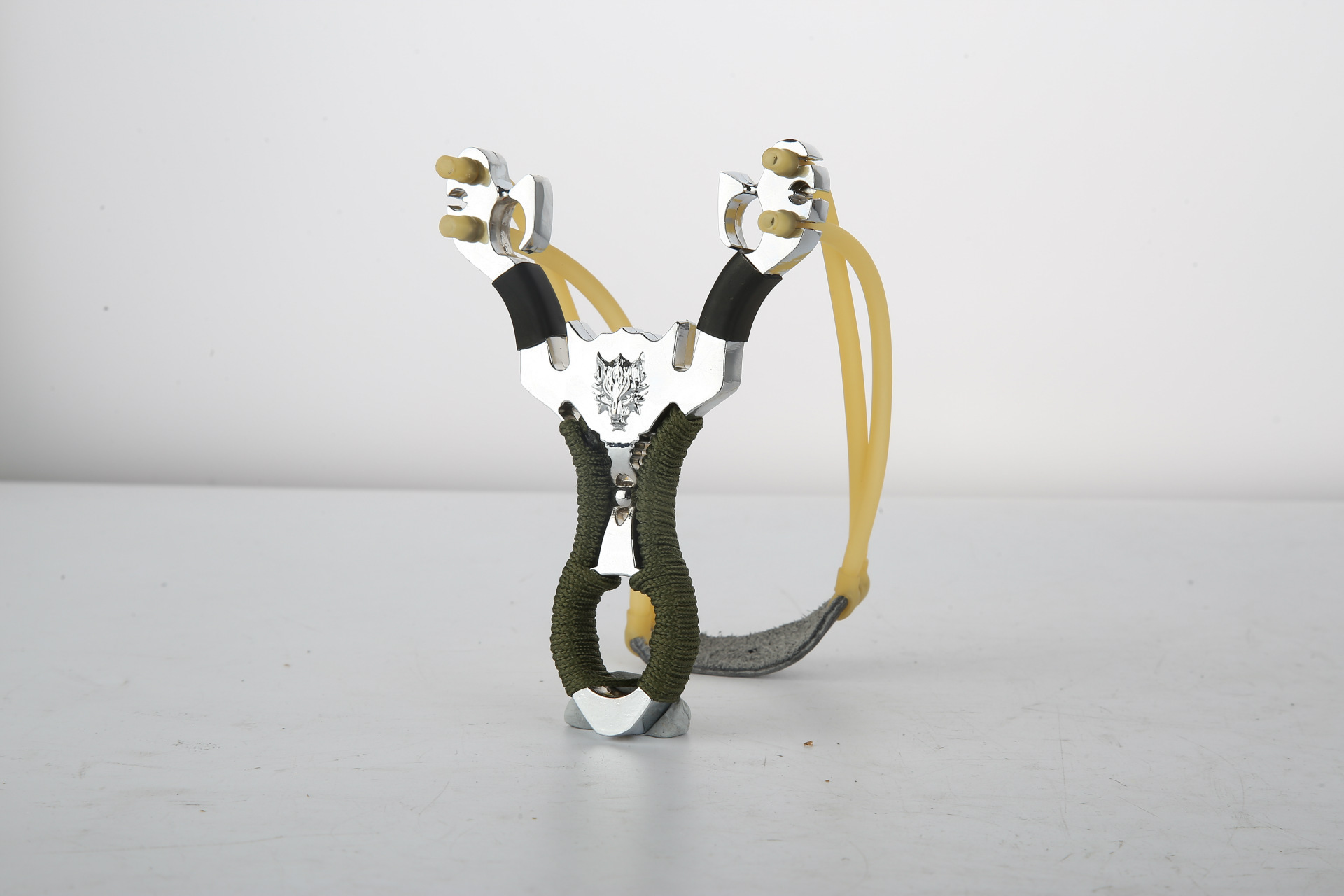 野战部落 龙头弹弓三卡 怀旧弹弓专业竞技强力弹弓 不锈钢弹弓