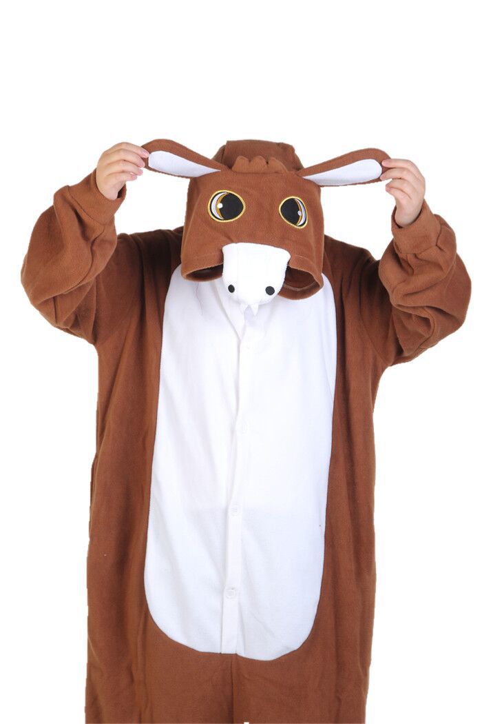 夜光猫/棕驴卡通动物连体睡衣成人男女情侣可爱居家睡衣一件代发