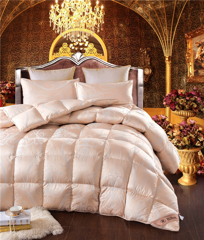 厂家直销新款贵族白鹅绒被芯 加厚保暖被子奢华羽绒被批发