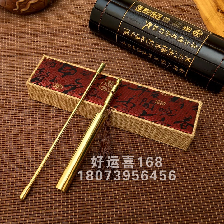 纯铜寻龙尺 风水探测棒 占卜杖辅助罗盘 测风水寻龙点穴地理送书