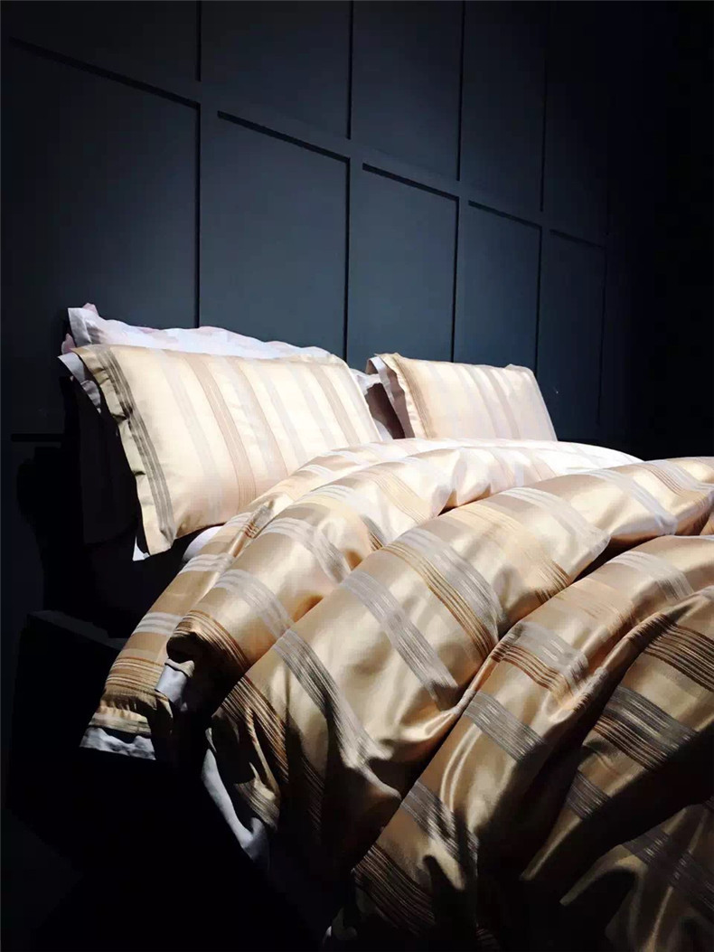 奢华高端提花甲壳素纤维100支双股长绒棉400t双股四件套厂家直销