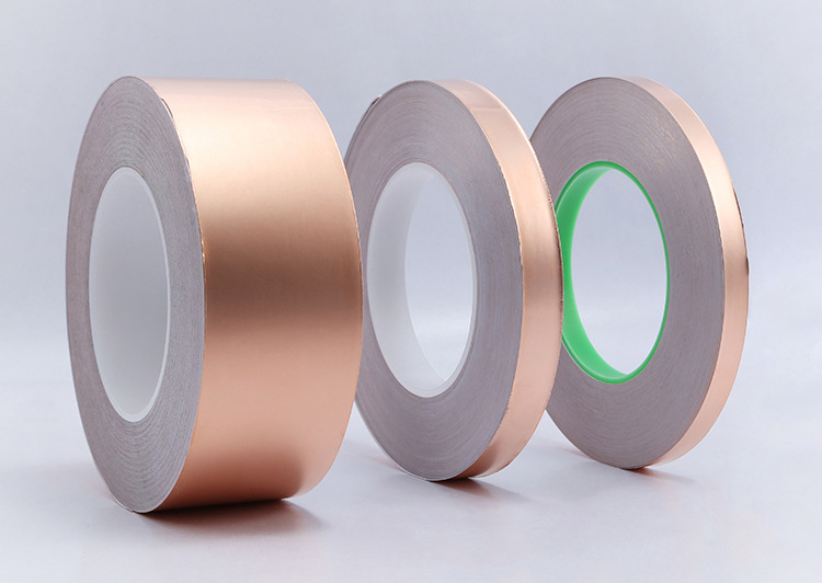 东莞铜箔胶带导电铜箔胶带双导变压器专导电屏蔽专用铜箔胶带生产
