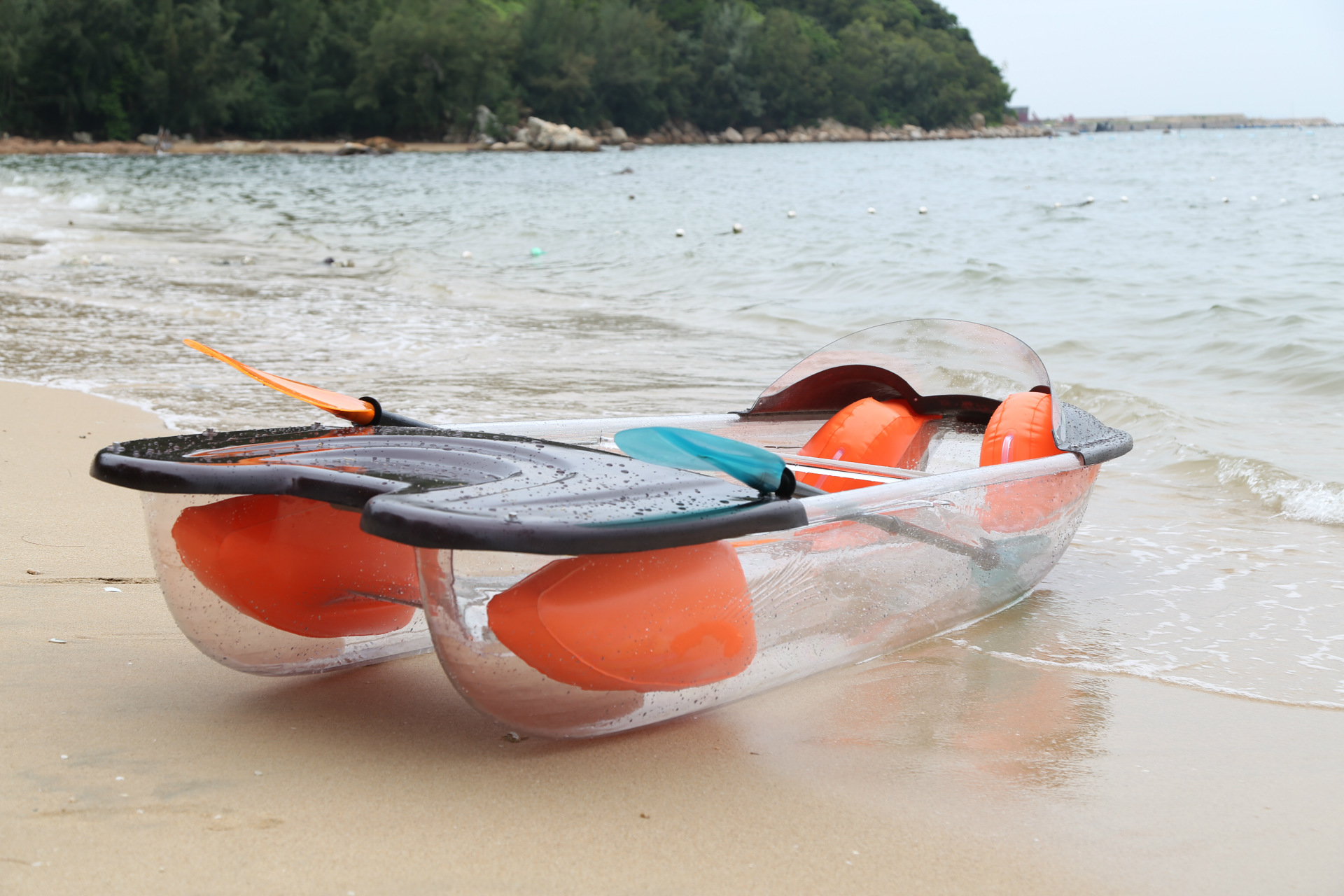 透明水晶船 游乐船 公园游船 水上游乐设备 手划双人船 休闲船