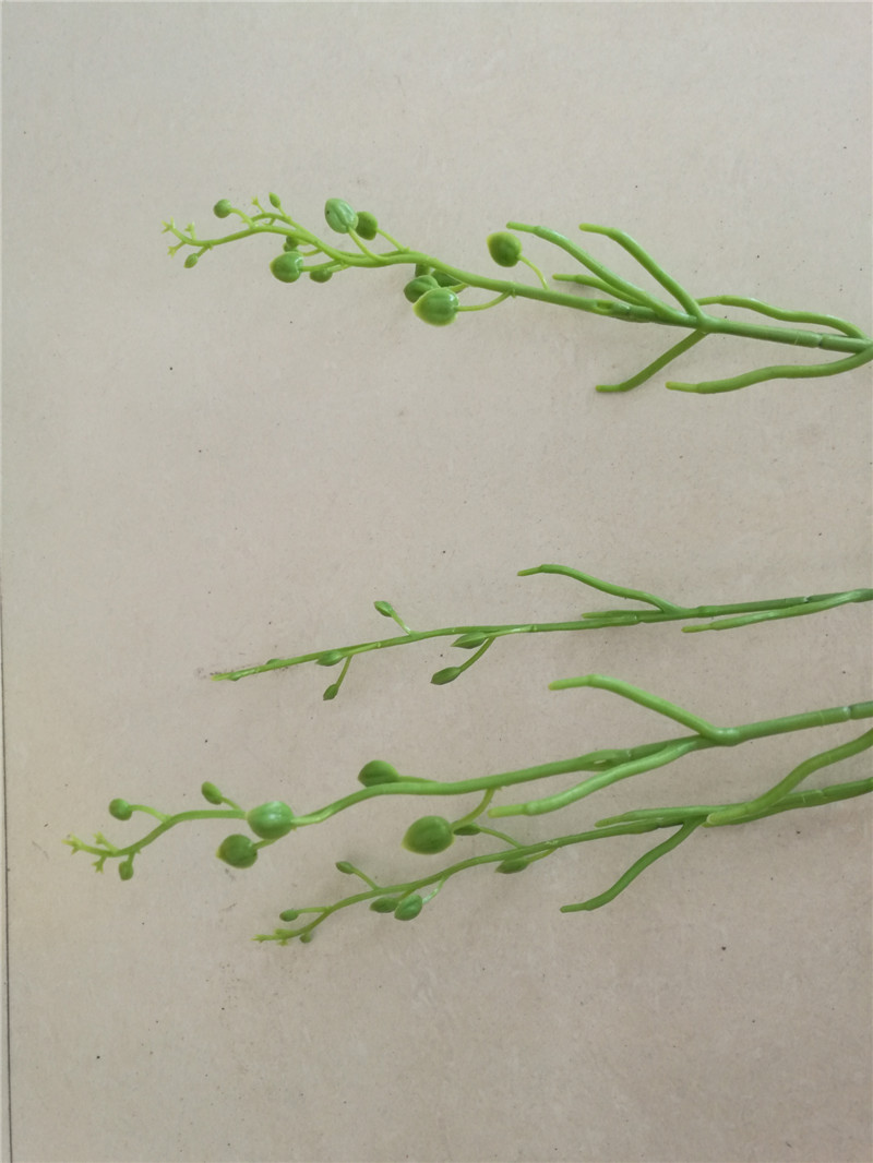 厂家供应仿真花枝 58厘米5头蝴蝶兰花枝杆 工艺品花枝头配件