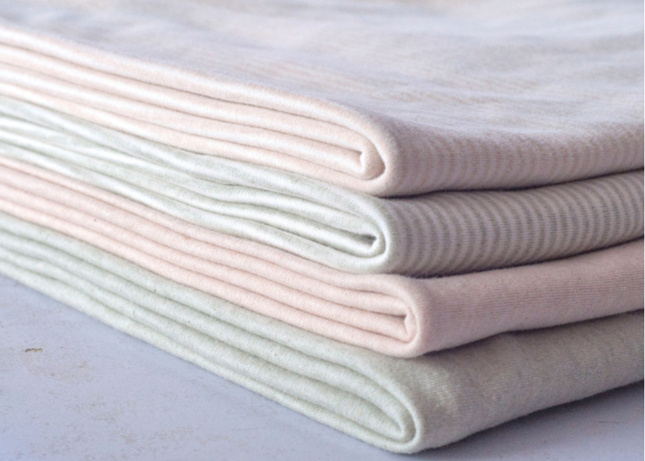 天然彩棉 有机棉 彩棉双面针织 棕色绿色