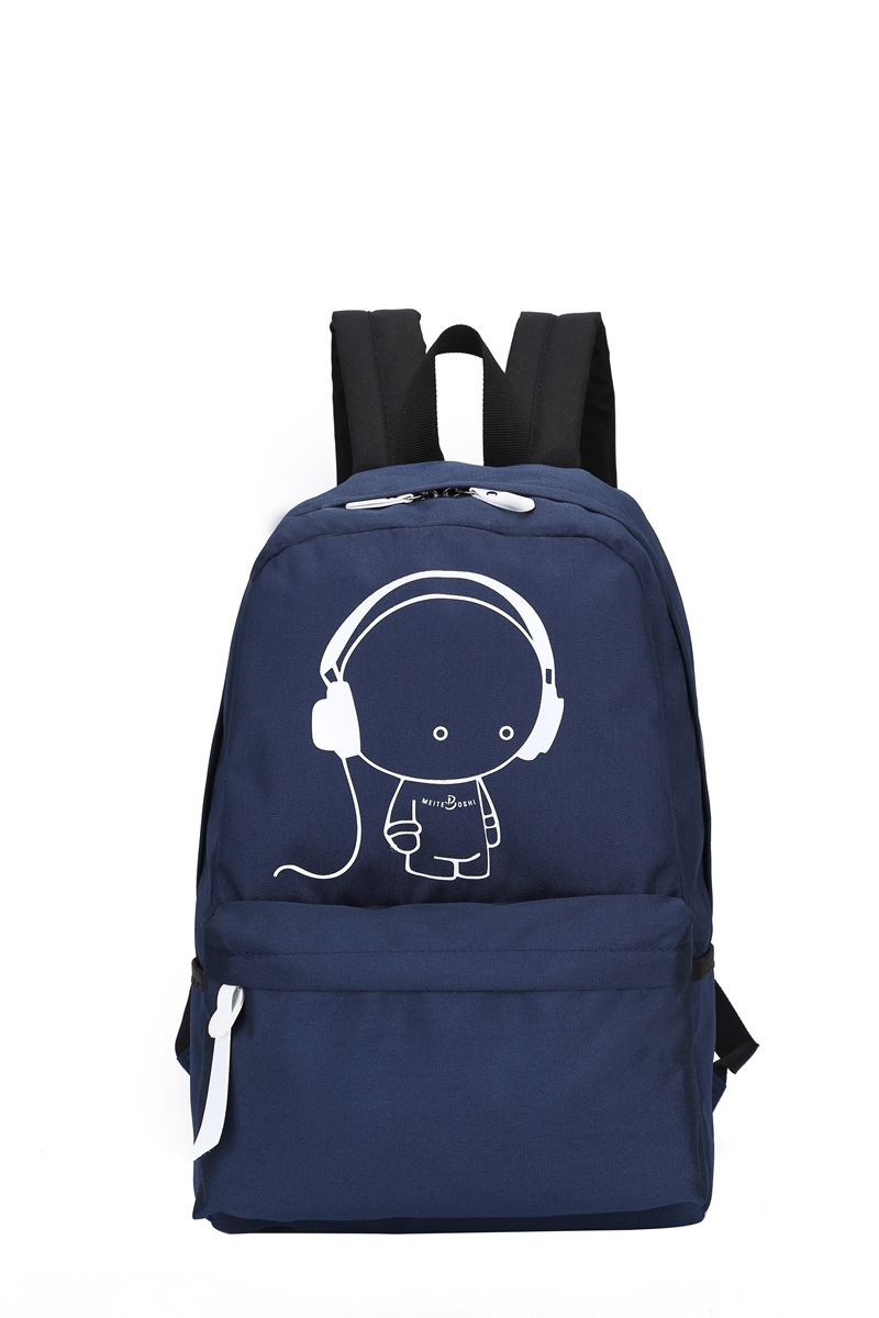 新款牛津布书包 时尚韩版中学生纯色简单双肩包 书包多功能背包