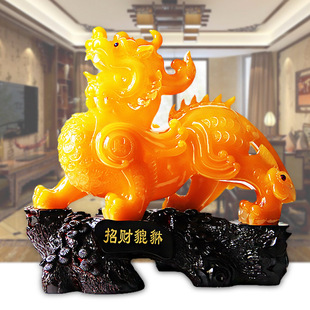 深圳厂家直供树脂工艺品大号招财貔貅办公家居树脂风水摆件
