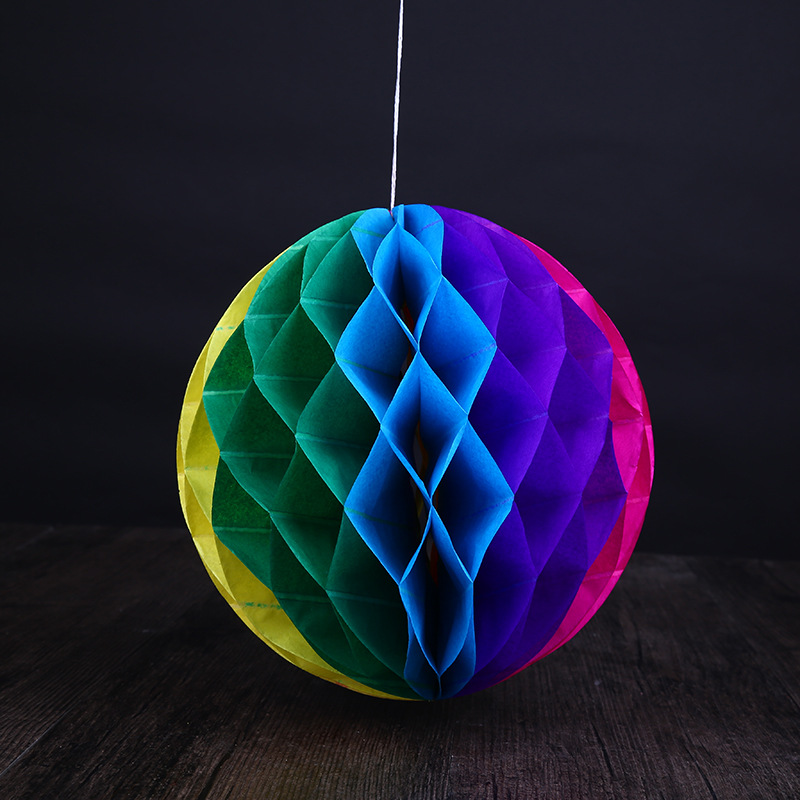 12寸蜂巢纸球装饰 欧美纸品 婚礼装饰 派对商场装饰布置