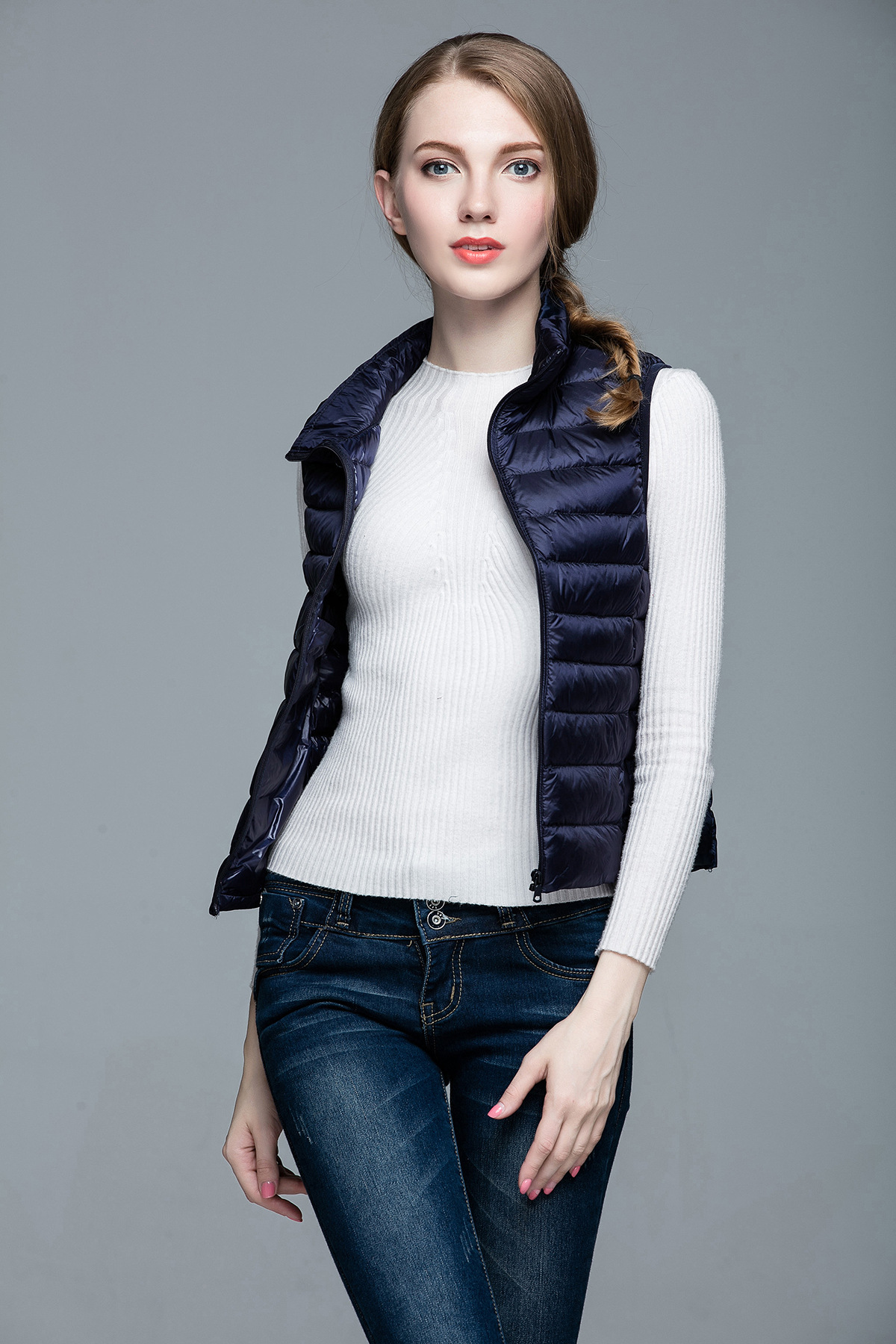 16年新款女士轻薄羽绒背心 超轻薄羽绒马-女式羽绒服
