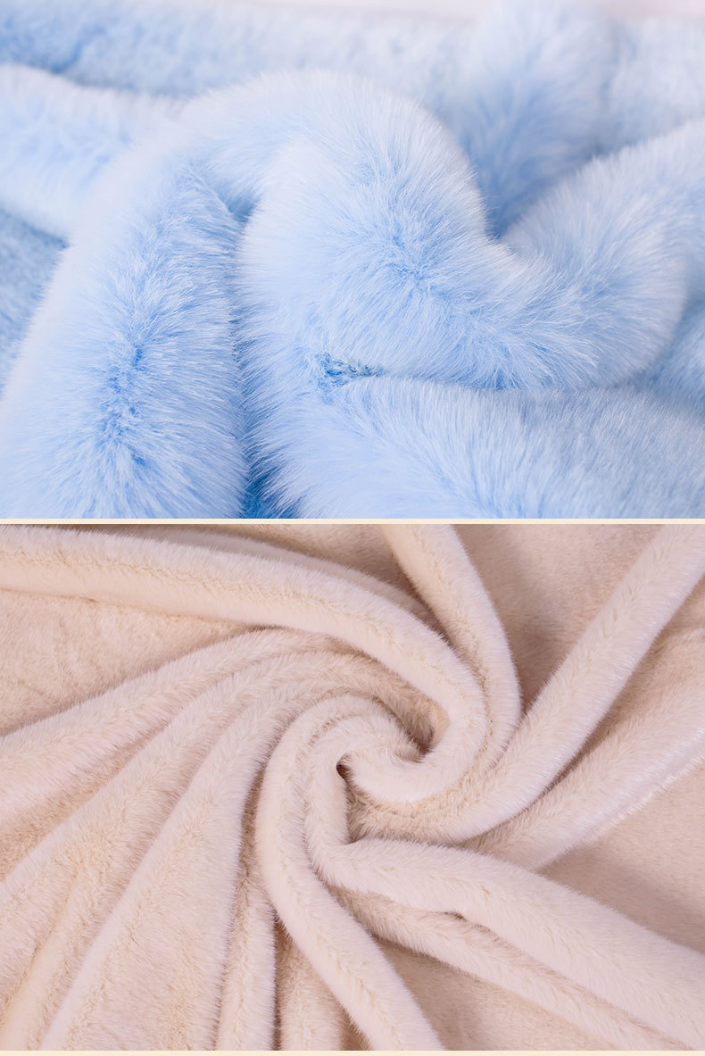 小兔绒长毛多色绒布针织面料现货可定制欢迎电话进店详谈业务