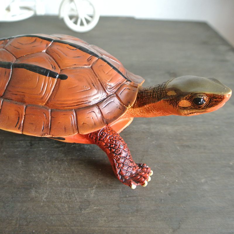 仿真金头龟动物乌龟模型树脂工艺品摆件居家装饰特定金钱龟水族